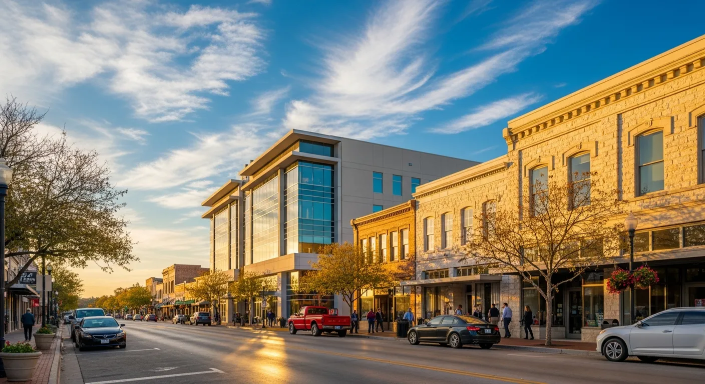 Georgetown TX business district where local companies rely on professional IT support