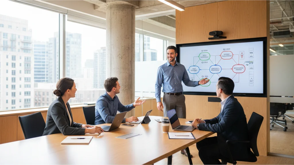 Computek IT consultant presenting a technology roadmap to a Round Rock business team in a modern conference room