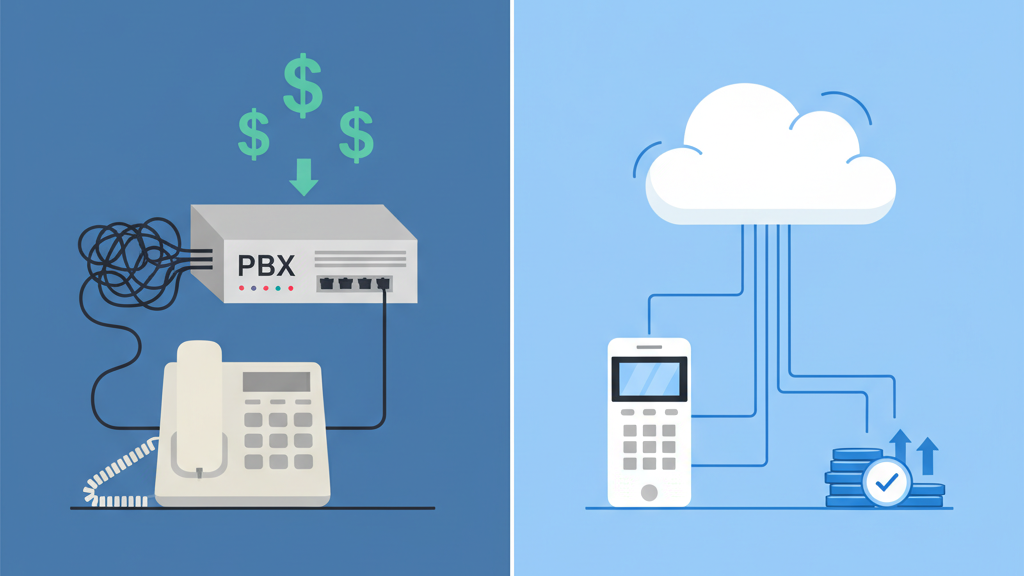 VoIP phone system cost comparison versus traditional business phone systems showing significant savings